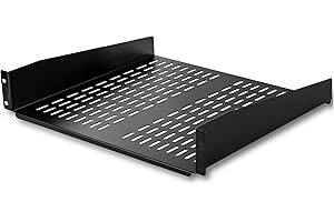 StarTech.com 2U Server Rack Shelf - Universal Vented Rack Mount Cantilever Tray for 19" Network Equipment Rack & Cabinet - Heavy Duty Steel - Weight Capacity 50lb/23kg - 16" Deep Shelf (CABSHELFV)