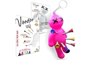 Voodoo Golf Ball Tee Holder | Novelty Keychain Accessory for Bag | Gifts for Men | Fits 3 1/4, 2 3/4, 1 1/2 Tees