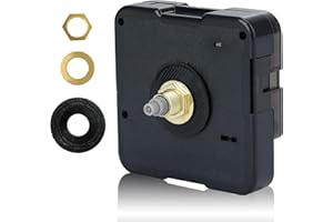 ramoni Clock Mechanisms Battery Powered,Silent Mechanism Quartz Wall Clock Mechanisms Diy Motor Tool Ultra-silent Battery Powered Operated Clock Part Repair Parts (black 18mm)