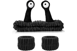 WLLHYF Spa, opaska na głowę, zestaw opasek do makijażu, opaska na głowę, ślimak, koral, polar, opaska do włosów, elastyczna kreatywna kreskówkowa opaska na głowę, urocze akcesoria do włosów dla