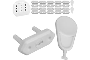 YOUR DAY MATE Cache-Prise Bébé sans Adhésif, 20 pièces, en Blanc, Convient aux Prises de Type F et L, Sûreté Enfants, Protection des Doigts à insérer, protège-Prise avec clés, Sécurité bébé, Sécurité Enfant Prises