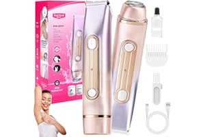JADYON Rasoio Elettrico Donna, 2 in 1 Rasoio Elettrico Corpo IPX7 Impermeabile, Rasoio Donna, Depilatore Corpo Donna, Rasoio Intimo Donna a Secco e Bagnato per Bikini, Peli del Corpo, Ascelle, Viso