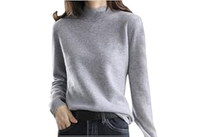 Shffuw Pull Cachemire Femme, Chic, Chaud, LéGer, Manches Longues, Col Rond, Et Elegant, Pull en Tricot, Elástique Top