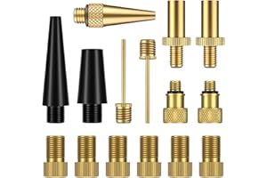 ZUOQIANG 15 Pack Bicycle Valve Adapter Kit,Bike Valve Adapter DV/AV/SV,with Ball Pump/Air Pump/Compressor Adapter Bicycle Valve Adapter Tire Valve Cap，Valve Converter Set for Balls/Bikes