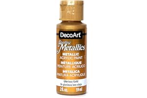 DECOART Deco Art Americana Acrylic Metallic Paint, Glorious Gold, 59 ml (Pack of 1)