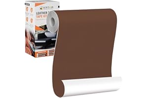 Xroam Kunstleder Selbstklebend, 12x160 cm Braun Leder Reparatur Patch, Lederflicken Selbstklebender, Kunstleder Reparaturset, Leder Patch Selbstklebend für Sofa, Autositze, Taschen, Jacken