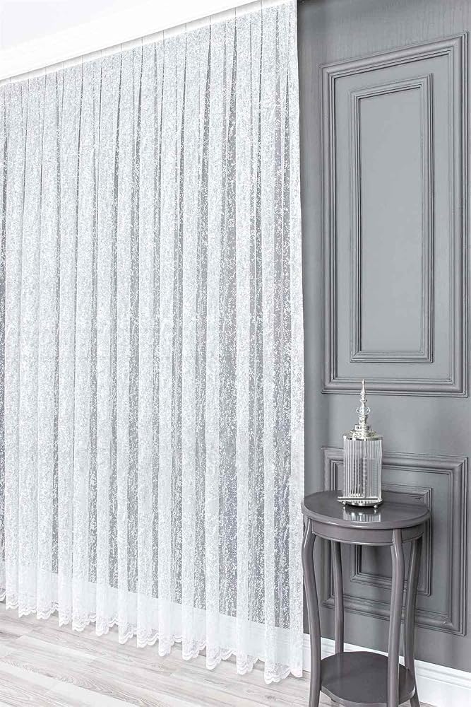 Evdepo Home Kırık Beyaz Ekstraforlu Pilesiz Tül Perde 170 x 200 cm