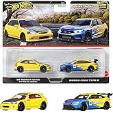 1:64 Hot Wheels Premium Car Culture 2'li Paket 99 HONDA CIVIC TYPE R (EK9) & HONDA CIVIC TYPE R HBL96 - JBL00