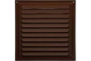 NORDBORN Rejilla de ventilación metálica (20 x 20 cm, marrón)