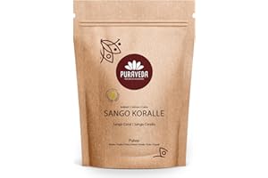 Sango Meereskoralle Pulver hochdosiert 250g - Okinawa Japan - Sangopulver - Natürlich hoher Kalzium-Anteil - ohne Zusätze - Manufakturabfüllung in Deutschland - Puraveda
