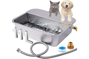 MASXIRCH Abbeveratoio Automatico per Cani, Ciotola Per Cani In Acciaio Inox Da 11 Litri, Abbeveratoio per Animali Domestici, Distributore Automatico di Acqua per cucciolo di Grossa Taglia Polli Bovini Pecore