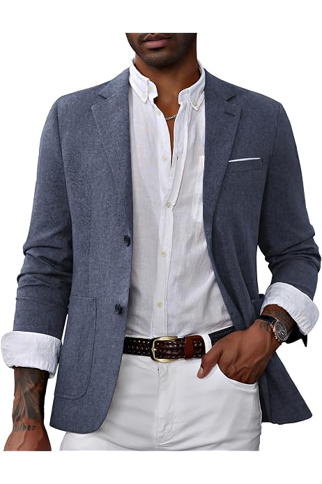 PJ PAUL JONES Blazer Homme - Sport Moderne - Coupe Droite - 95% Polyester 5% élasthanne - Style British