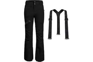 Pioneer Camp Skihose Damen Schneehose abnehmbaren Hosenträgern Wasserdicht Winddichte Verschweißte Nähte Schneefang Snowboardhose Softshellhose Outdoorhose Funktionshose