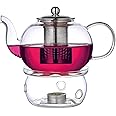 BLACKSTONE Doublewall Teapot Sset W/Stand TP213 1LTR and Free Tea Strainer