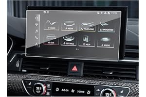 SXCY Film de protection d'écran en verre trempé pour Audi A4 A5 Q5 2020-2023 10,1" MMI Touch Display Film de protection d'écran en verre trempé Dureté 9H Anti-rayures Anti-traces de doigts