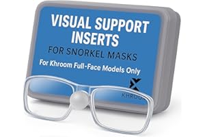 Khroom Brillengläser Sehhilfe speziell für Schnorchelmasken z.B. Seaview Pro, Y, X, BC, 180, Z - für Kurzsichtige und Weitsichtige | individuelle Linsen -6.0 bis +6.0