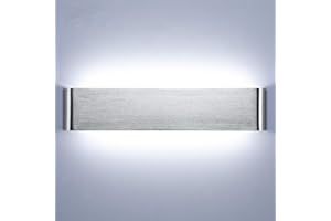 Lightsjoy Alique Pared Interior LED 18W 40CM Lámpara de Pared Aluminio Moderna Arriba y Abajo IP44 Impermeable para Salas, Escalera, Dormitorios, Pasillos, 2000Lumen (Blanco Frío 6000K)
