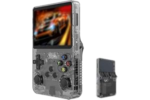 YUYQAQ Keyboy Game Console R36S Retro Handheld Game Console con 64/128G Built-in 21000+ Giochi Classici, Sistema Linux Open Source Schermo IPS da 3,5 pollici Lettore video tascabile portatile (nero 128G)