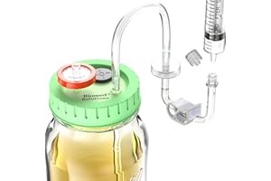 BIOMED SOLUTIONS Upgraded Lliquid Culture Lid with Tubing for Media Extraction Standard Mason Jar Mycology Tube Lid for Mushroom growing (1pcs)