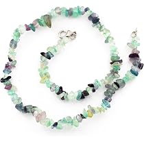 Collier Fluorite Naturelle Colorée 45cm - Pierre Semi-Précieuse - Bijou Fait Main Taddart Minerals