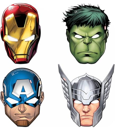 Masques de super-héros en feutre – Fournitures de fête amusantes pour enfants
