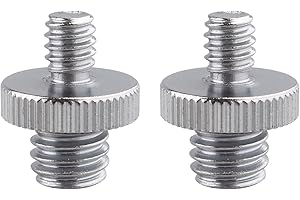 Jopto 2Pcs 1/4 inch Male to 3/8 inch Male Metal Threaded Screw Adapter Tripod Screw Converter for Camera, Tripod, Monopod, Shoulder Rig, Light Stand, Camera Cage