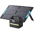 Anker 521 Solar Generator, PowerHouse 256Wh with 100W Solar Panel, Power Station with LiFePO4, AC Outlets, 60W USB-C PD Output, LED Light for Outdoor Camping, RV, Power Outage (Anker SOLIX)