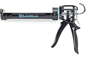 SolidWork Pistola silicone con il più alto rapporto di leva 24:1 - Pistola per silicone per cartucce di silicone per la lavorazione di tutte le cartucce di silicone e adesivo da 310 ml