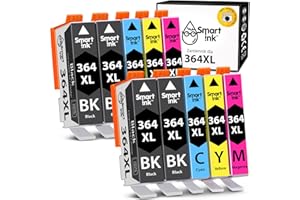 ‎SMART INK Smart Ink Kompatybilne Tusz Zamiennik do HP 364XL 364 XL Wielopak 10 sztuk (4BK & 2C/M/Y) do użytku z Photosmart 5520 5510 5524 6520 5515 OfficeJet 4620 4622 DeskJet 3520 3070a