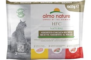 Almo Nature HFC Natural Zestaw 6 saszetek na mokrą karmę dla kotów i kurczaków