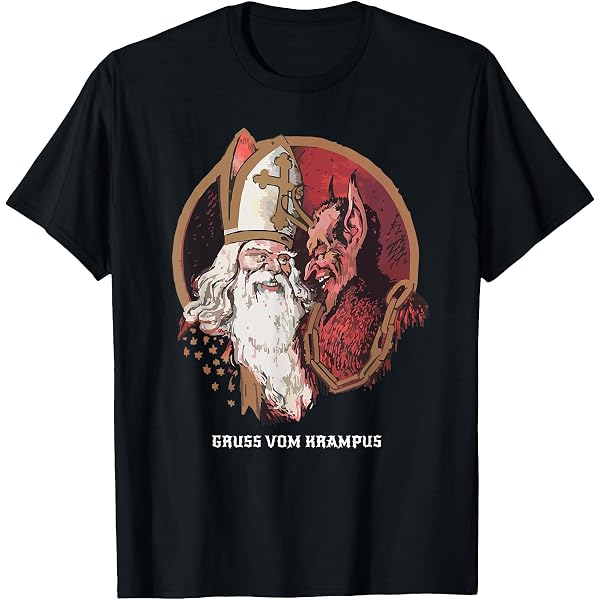 Produktbild von Krampus - Gruss Vom (Grüße Aus) Krampus Christmas T-Shirt, Red