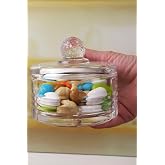 Deconox L&uuml;x Kristal Kapaklı Cam Şekerlik &amp; Cam Lokumluk, Kesme Cam L&uuml;x Şekerlik 10cm*10.5cm - (4 MODEL) (06648)