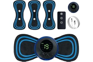 VTIZIKL Wireless TENS Machine for Pain Relief - 8 Modes, 19 Intensities, 3X Reusable Electrode Pads, LCD Display | UK Portable Device for Back, Neck, Shoulder & Knee Discomfort​