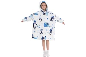 PTERYGOID Couverture à capuche surdimensionnée pour enfants - Couverture à capuche pour filles et garçons - Couverture à capuche avec poche pour enfants et adolescents
