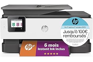 HP OfficeJet Pro 8022e Imprimante tout en un - Jet d'encre couleur – 6 mois d'Instant Ink inclus avec HP+ (Copie/Scan/Fax/Chargeur auto de documents, Recto/Verso, Wifi) Jusqu'à 100€ remboursés
