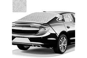 VADO VLTRA Housse de protection contre la neige pour pare-brise arrière de voiture avec 2 crochets élastiques et 4 aimants, s'adapte à la plupart des berlines, voitures, camions, camionnettes, SUV