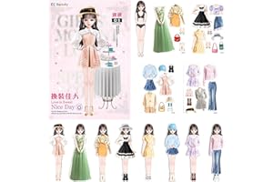 SALYEELULY Magnetic Dress-Up Dolls for Girls | Magnetic Princess Dress Up Puzzle | Fashion Princess Doll Magnetic Dress Up Baby Sticker Set | Reusable Paper Dolls Sticker Book Present for Christmas Birthday