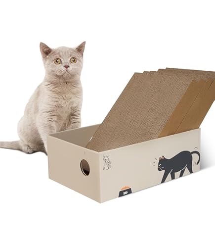 2 PCS Kitty Kurlz Cat Toy Magic Organ Cat Scratching Board Toy Kitty