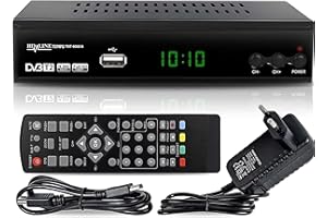 HD-Line Tempo 4000 Decodeur TNT HD pour TV/Full HD Decodeurs TNT Peritel/HDMI Décodeur, Demodulateur, Recepteur, Boitier, Adaptateur HEVC, Tuner, Noir, tmp4000