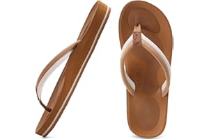COFACE Women's Flip Flops with Arch Support Comfort Beach Platform Sandals for Women Lightweight