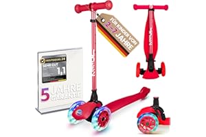 ‎KINNAZ kinnaz ONE, Premium Scooter Children 3 Years, Foldable, Height Adjustable, LED Wheels, Replacement Parts Service, Best Handles and Brakes etc. Children's Scooter from 2 3 4 5 Years, Children's Scooter