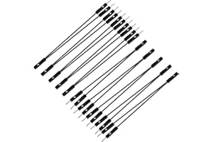 GELRHONR 10Pcs Cavo Dupont 2 Pin Singolo Femmina a Doppio Maschio Ponticello per PC Scheda Madre Potenza Diodo Emettitore di Luce - Nero