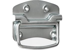 KeyMet Kistengriff Klappgriff Einlasskistengriffe Tragegriffe Boxengriff Box griff Hardware Boxen Griffe Klappbar 110 x 80 G.8 Stahl Weiss Verzinkt