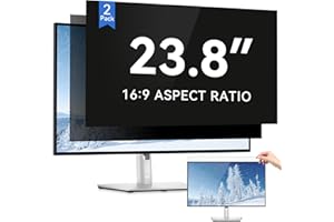 IPROKKO [2 Pack 23.8 Inch Computer Privacy Screen Filter, Removable Anti Glare Blue Light Scratch Protector Film for 23.8inch Computer 16:9 Widescreen Monitor, Anti Spy Security Protector Shield