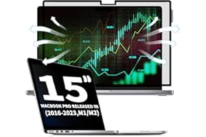 Dabernur Blickschutzfilter Nano Adsorption Abnehmbar für MacBook Air 15 Zoll 2023-M2 A2941, Anti Glare Privacy Screen Blaulicht Mac Blickschutzfilter Sichtschutz Sichtschutzfilter Sichtschutzfolie