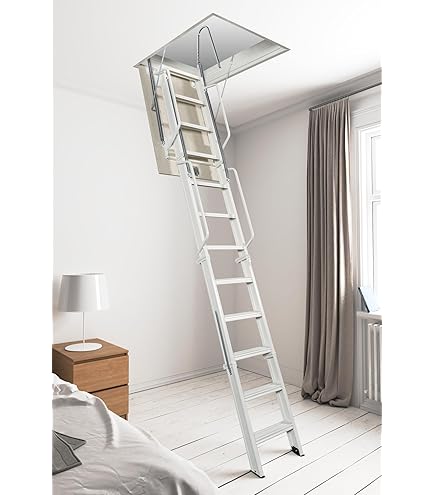 Scala Retrattile Pantografo Fgm Per Soffitta - Misura 70x80 Cm, Altezza 276-300 Cm