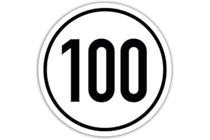 ‎KAVARO Kavaro 100 km/h Aufkleber | Aufkleber für Kleinkrafträder, Traktoren, BAU- oder Forstfahrzeuge etc. | Tempo 100 | Plakette | 100 kmh Aufkleber nach DIN1451 | 100% witterungsbeständig | 20cm