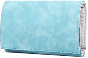 BOSSJOY Travel Jewellery Organiser Roll Bag Tray Holder, Jewelry Jewellery Case Bag Storage Box for Necklace Earrings Rings Bracelets