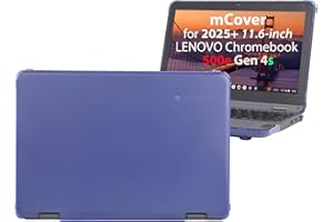 mCover Funda rígida solo compatible con laptop Lenovo 500e Chromebook Gen 4s 2 en 1 de 29.5 cm o posterior (no es compatible con ningún otro modelo Lenovo), color azul