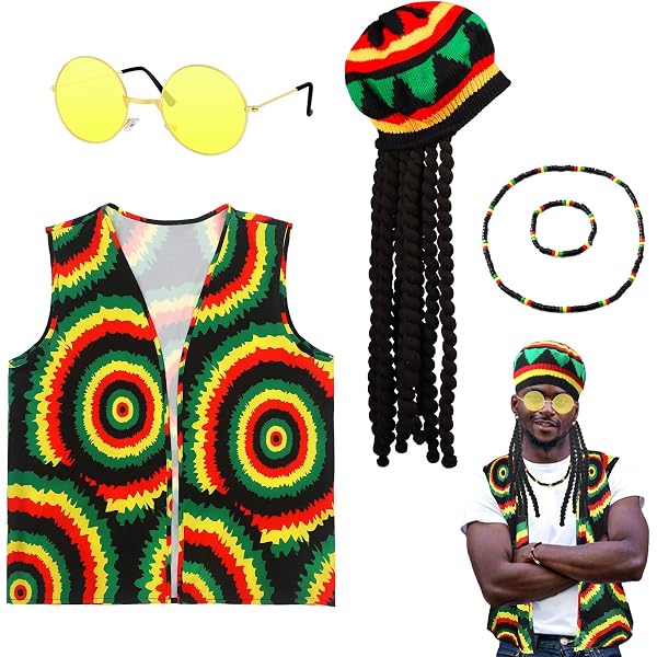 WIDMANN MILANO Dreadlock-Perücke – Blond, Bis Zur Brust, Aus Polyester, Für Reggae & Karneval